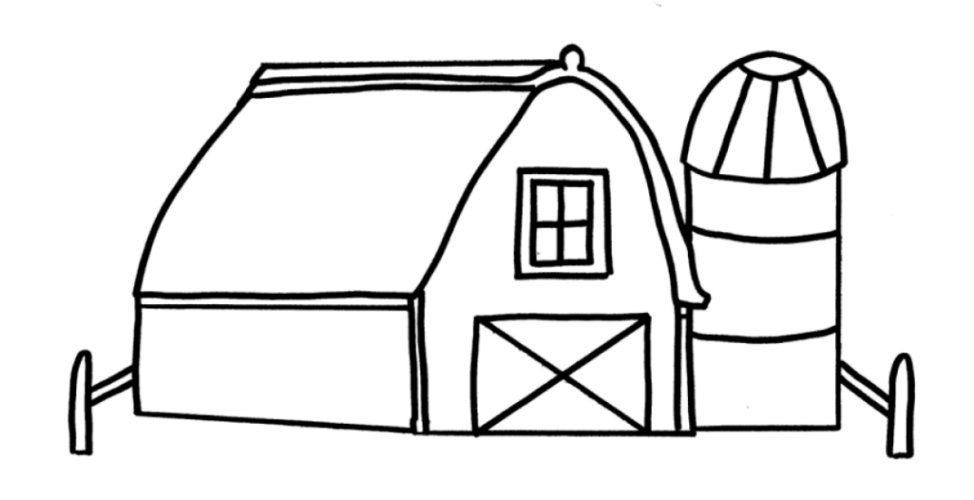barn Colouring Pages