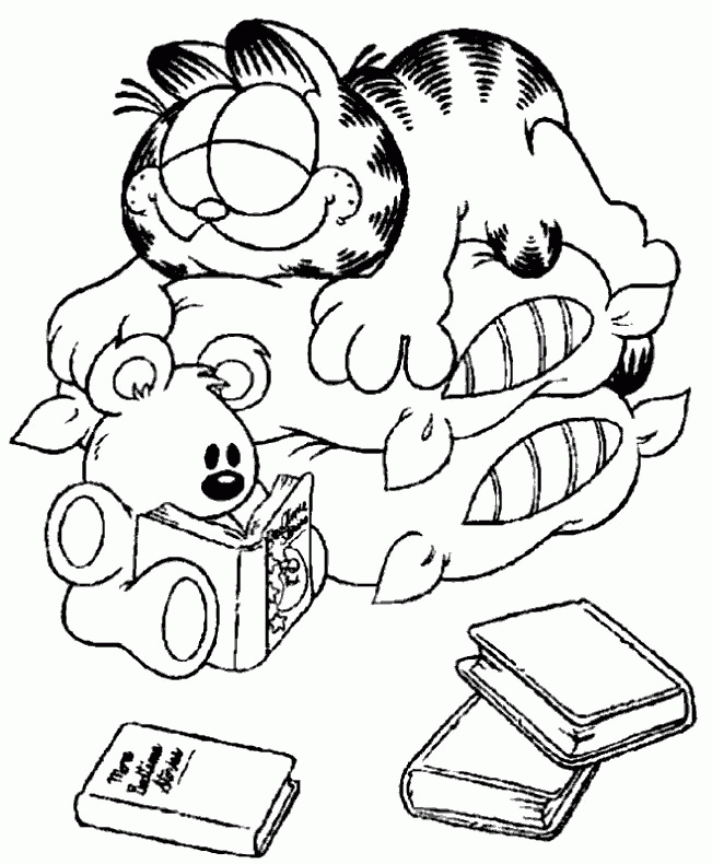Garfield Cat Coloring Pages