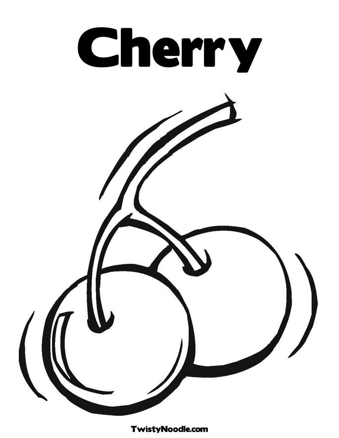 cherry fruits Colouring Pages
