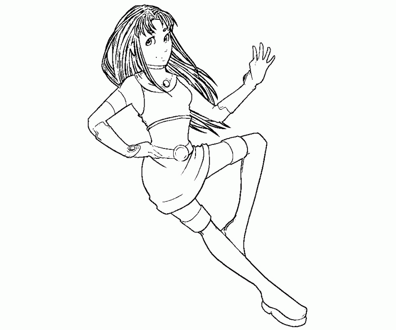 10 Starfire Coloring Page