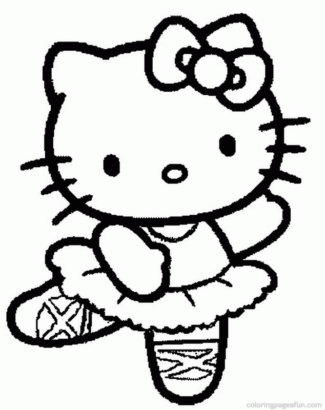 Hello Kitty Dance Coloring Page : KidsyColoring | Free Online 