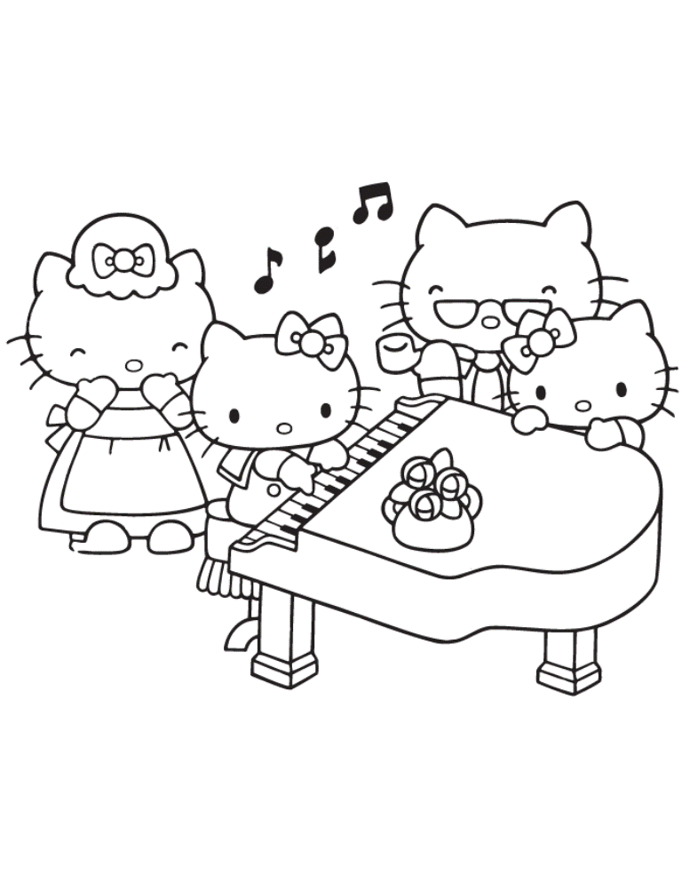 Angel Hello Kitty Coloring Pages : Printable Coloring Pages