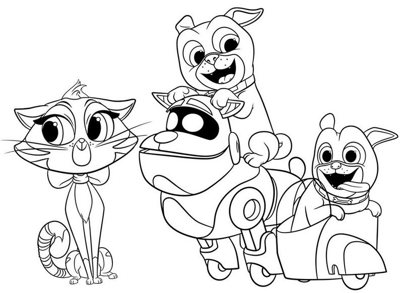 Fun Hissy Rolly Bingo ARF Puppy Dog Pals Coloring Page | Puppy coloring  pages, Cartoon coloring pages, Disney coloring pages