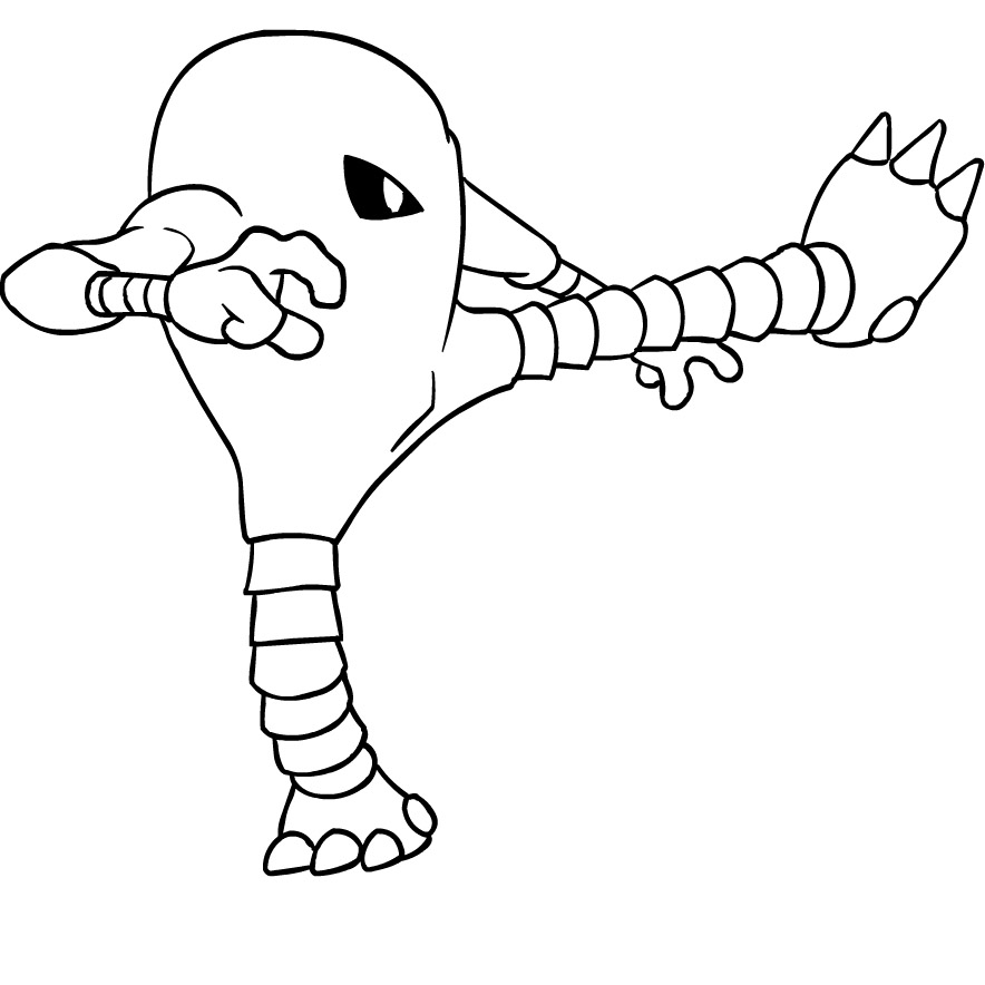 Hitmonlee Coloring Pages - Free Printable Coloring Pages for Kids