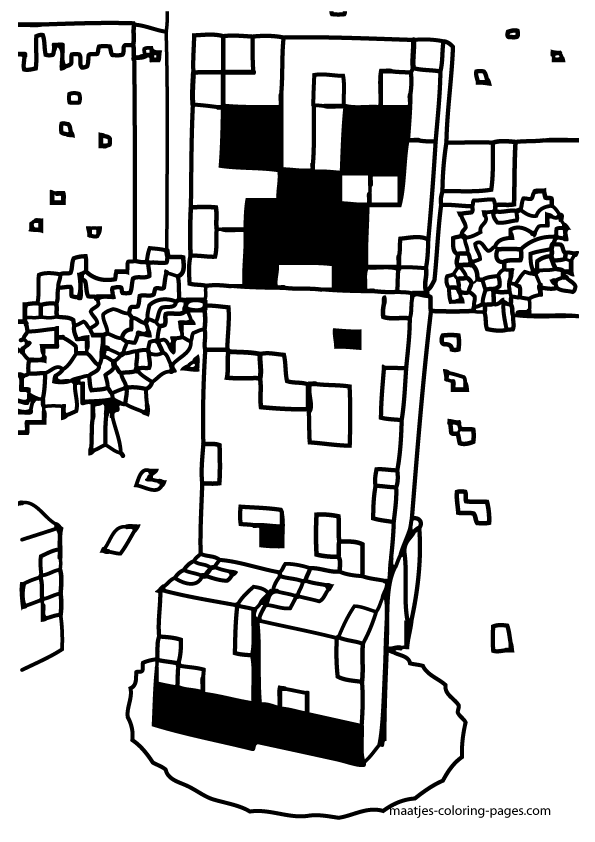 Minecraft Creeper coloring page