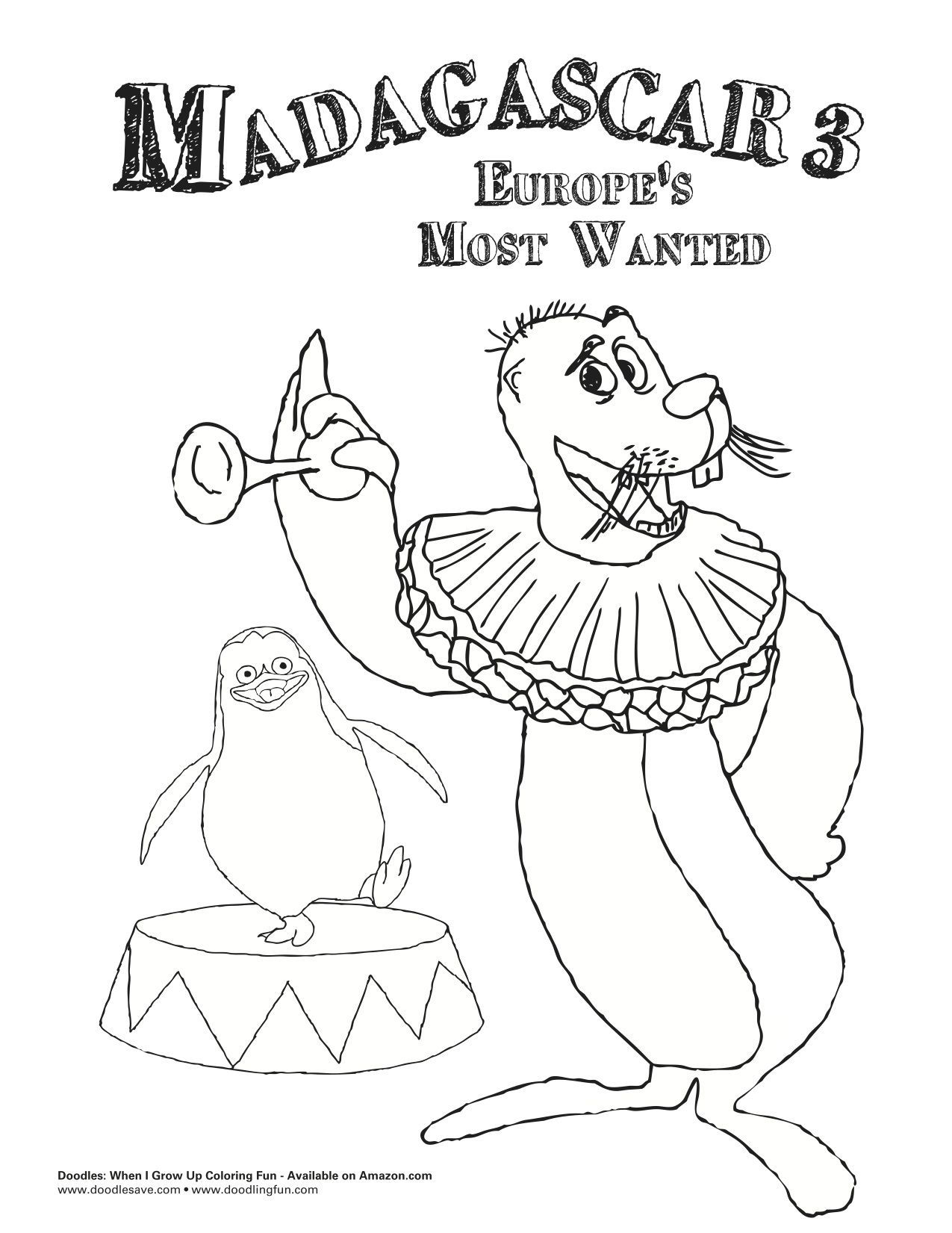 Printable Madagascar 3 Coloring Pages | Cooloring.com