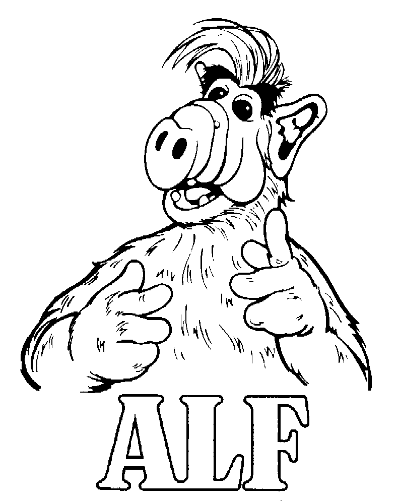 Free ALF Coloring Pages From the Eighties
