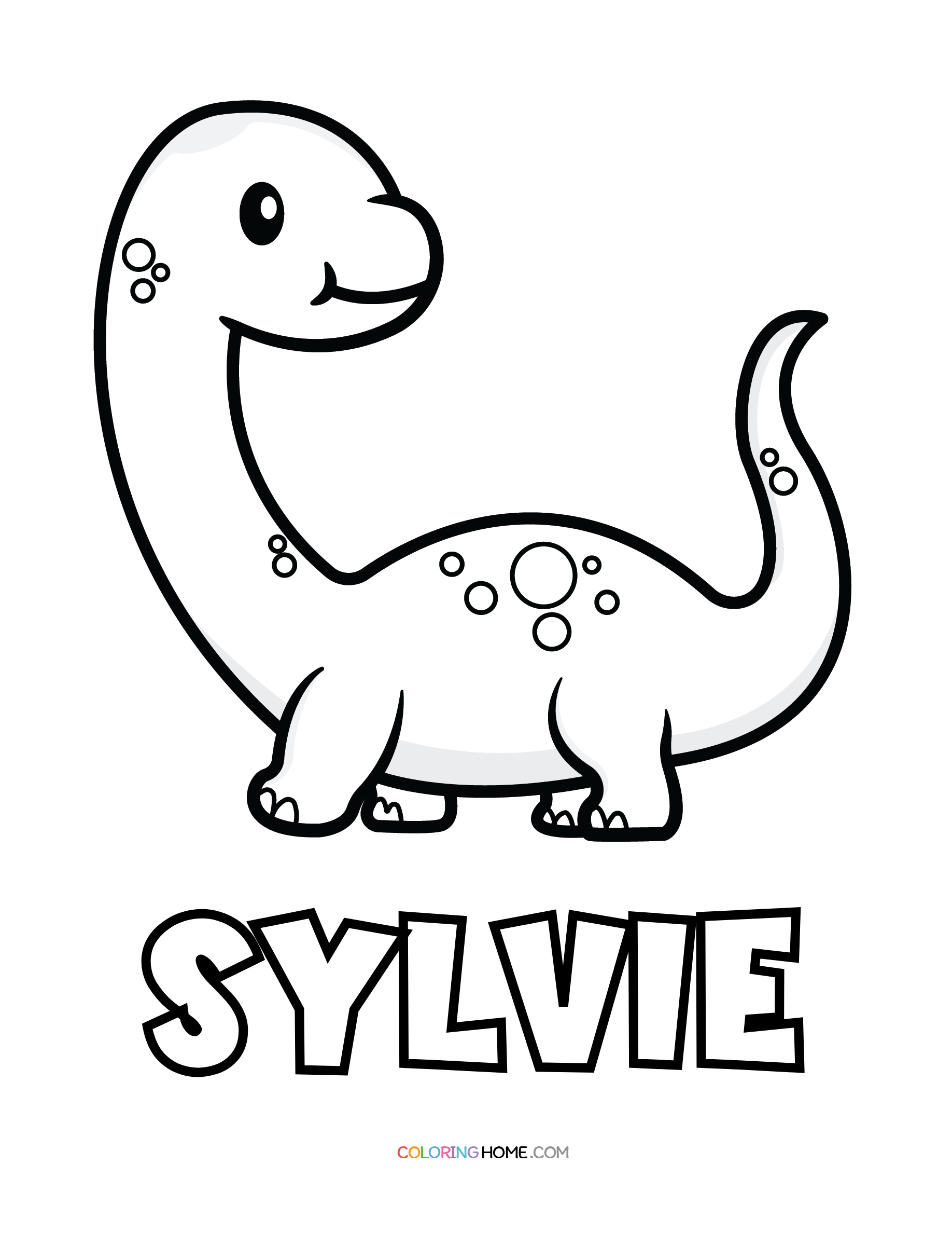 Sylvie dinosaur coloring page