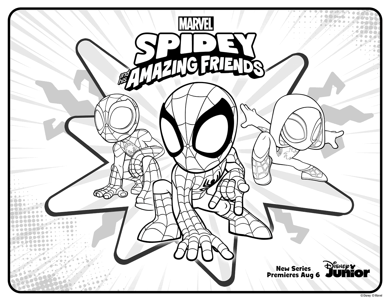 Marvel's Spidey and His Amazing Friends Coloring Pages -  GetColoringPages.com