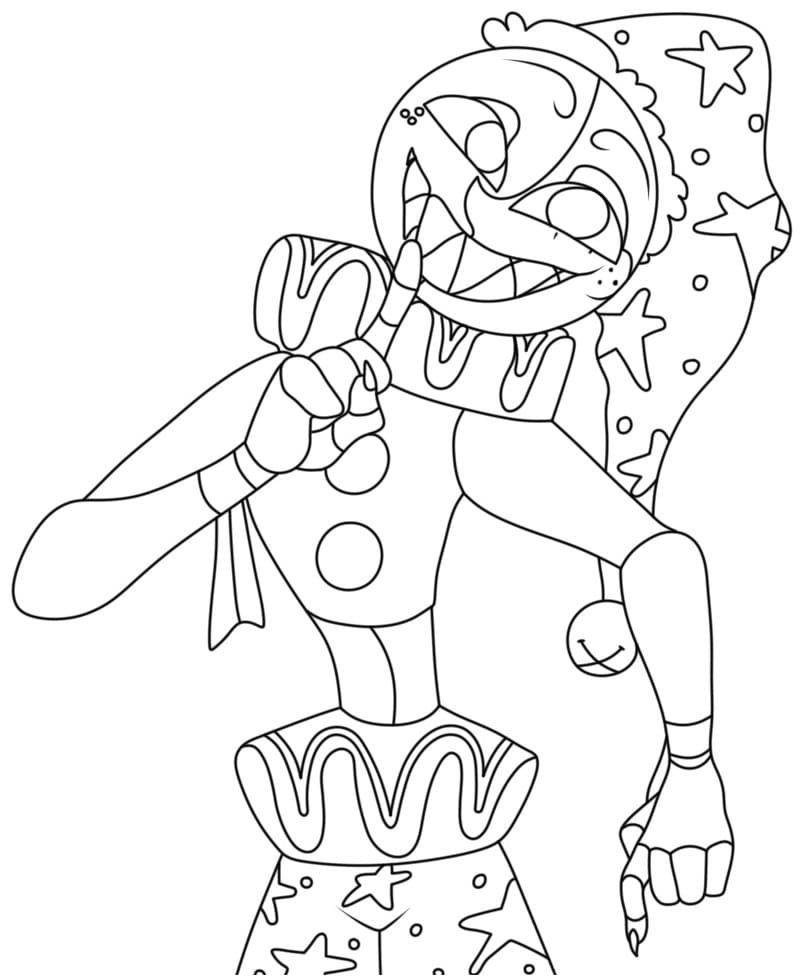 Moondrop FNAF Printable Coloring Page ...