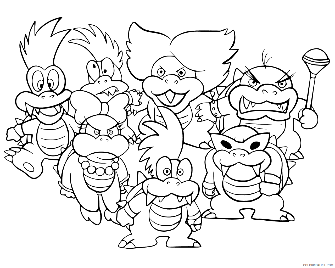 Mario Bowser Coloring Pages Games Super Mario Bowser Printable 2021 0410  Coloring4free - Coloring4Free.com