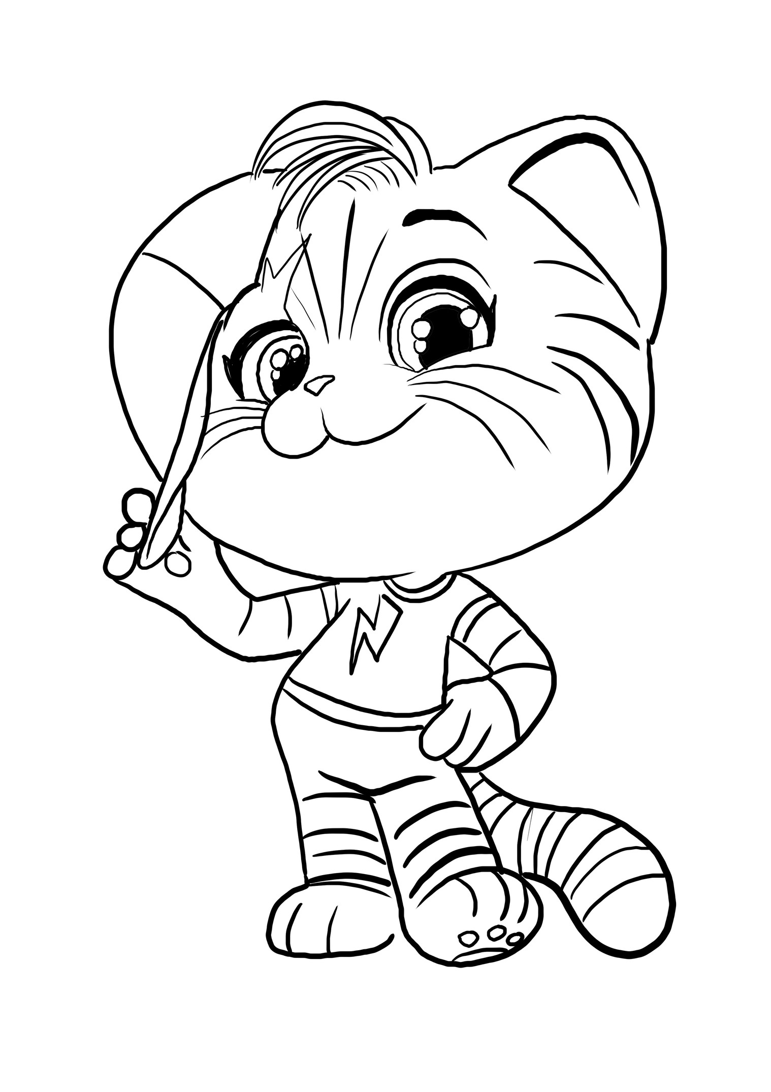 Lightning of 44 cats coloring page