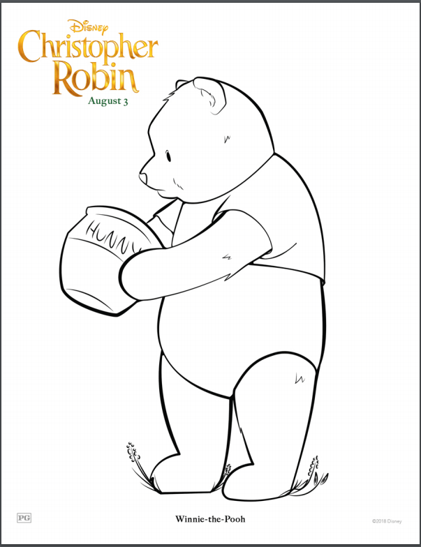 Disney's Christopher Robin Coloring Pages - Lovebugs and Postcards