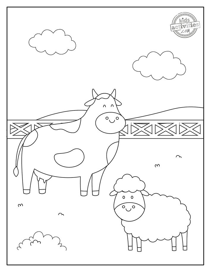 Fun & Free Farm Animal Coloring Pages | Kids Activities Blog