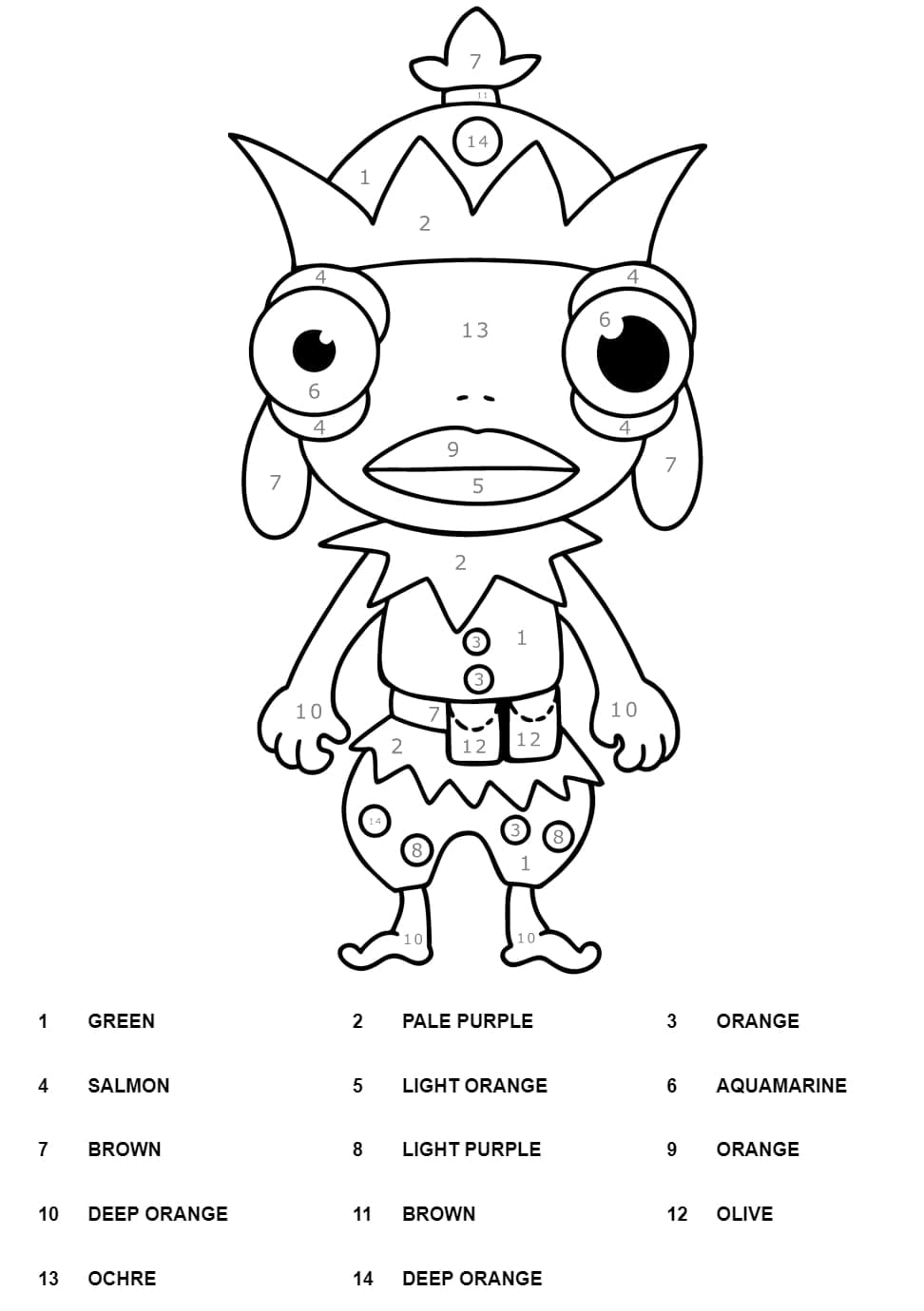 Fa-la-la-la Fishstick Fortnite Color By Number Coloring Page - Free  Printable Coloring Pages for Kids