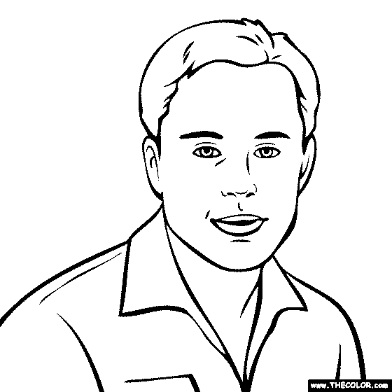 Elon Musk Coloring Page