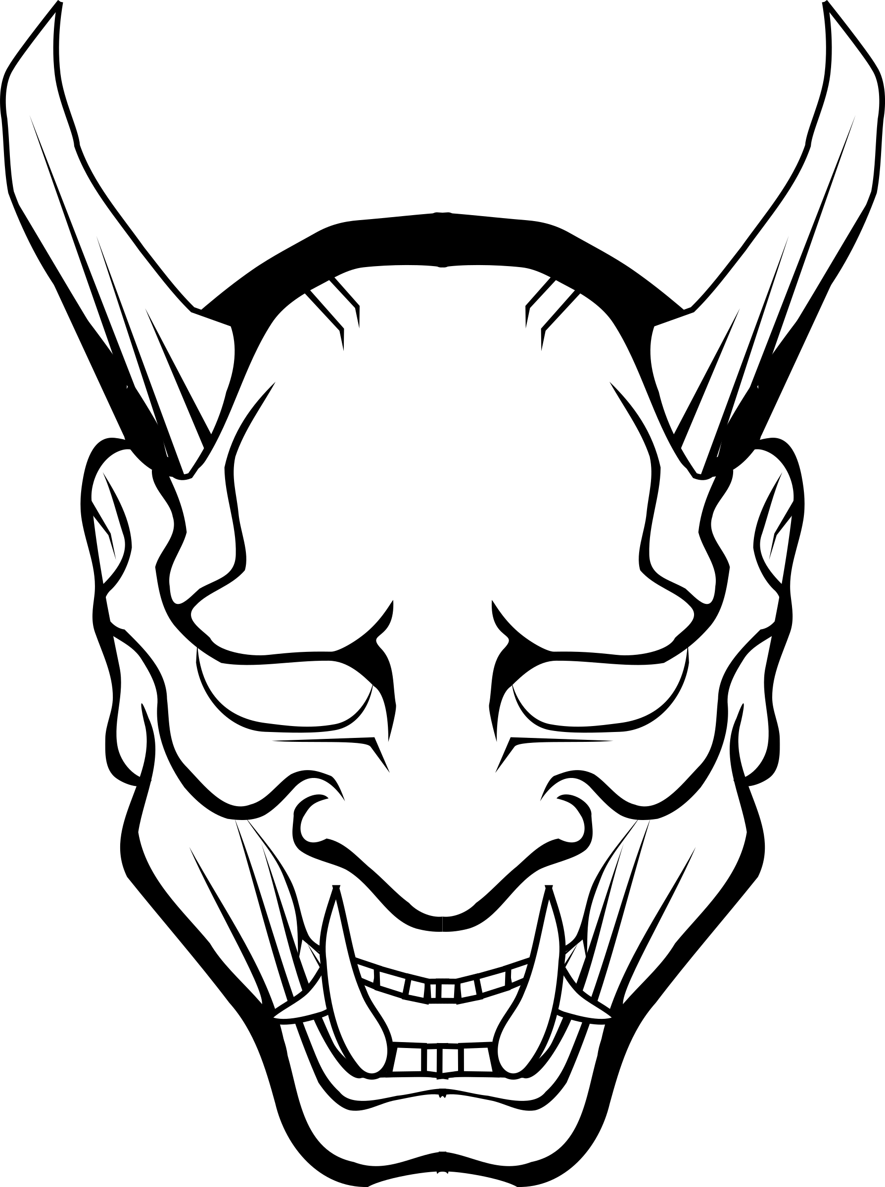 oni mask no color Icons PNG - Free PNG and Icons Downloads