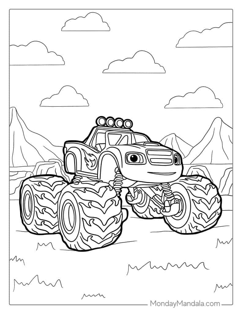 32 Monster Truck Coloring Pages (Free PDF Printables)