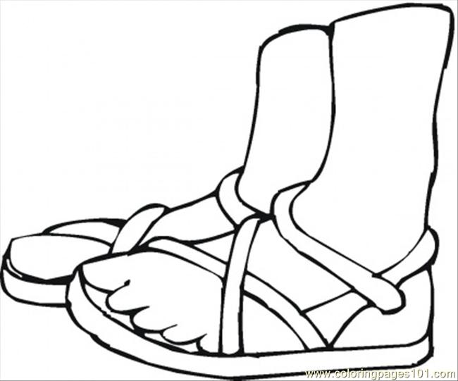 Summer Shoes Coloring Page for Kids - Free Body Printable Coloring Pages  Online for Kids - ColoringPages101.com | Coloring Pages for Kids