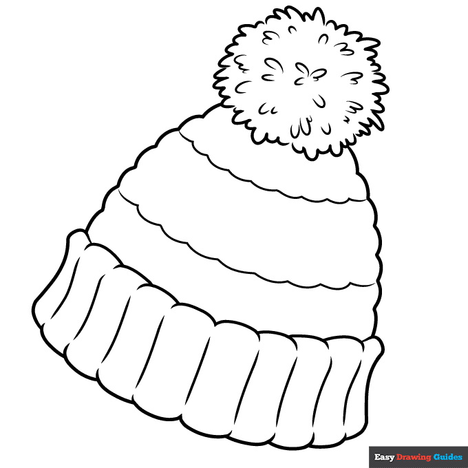 Beanie Coloring Page | Easy Drawing Guides