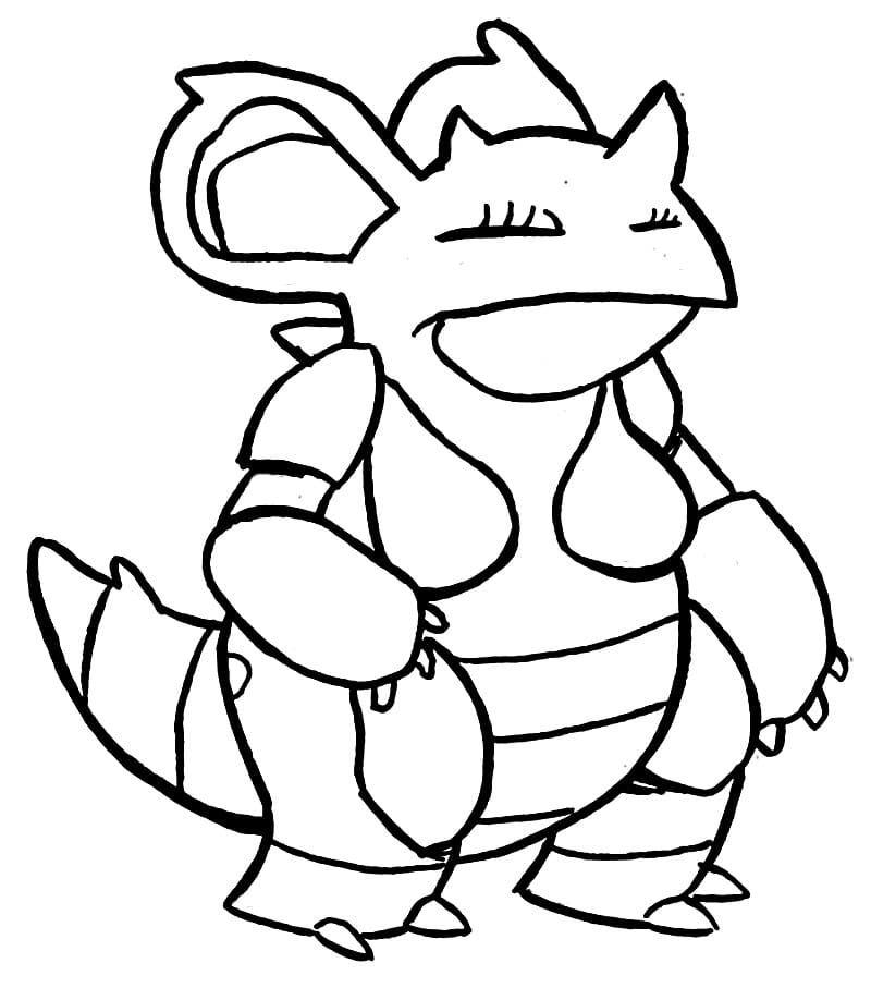 Nidoqueen 5 Coloring Page - Free Printable Coloring Pages for Kids