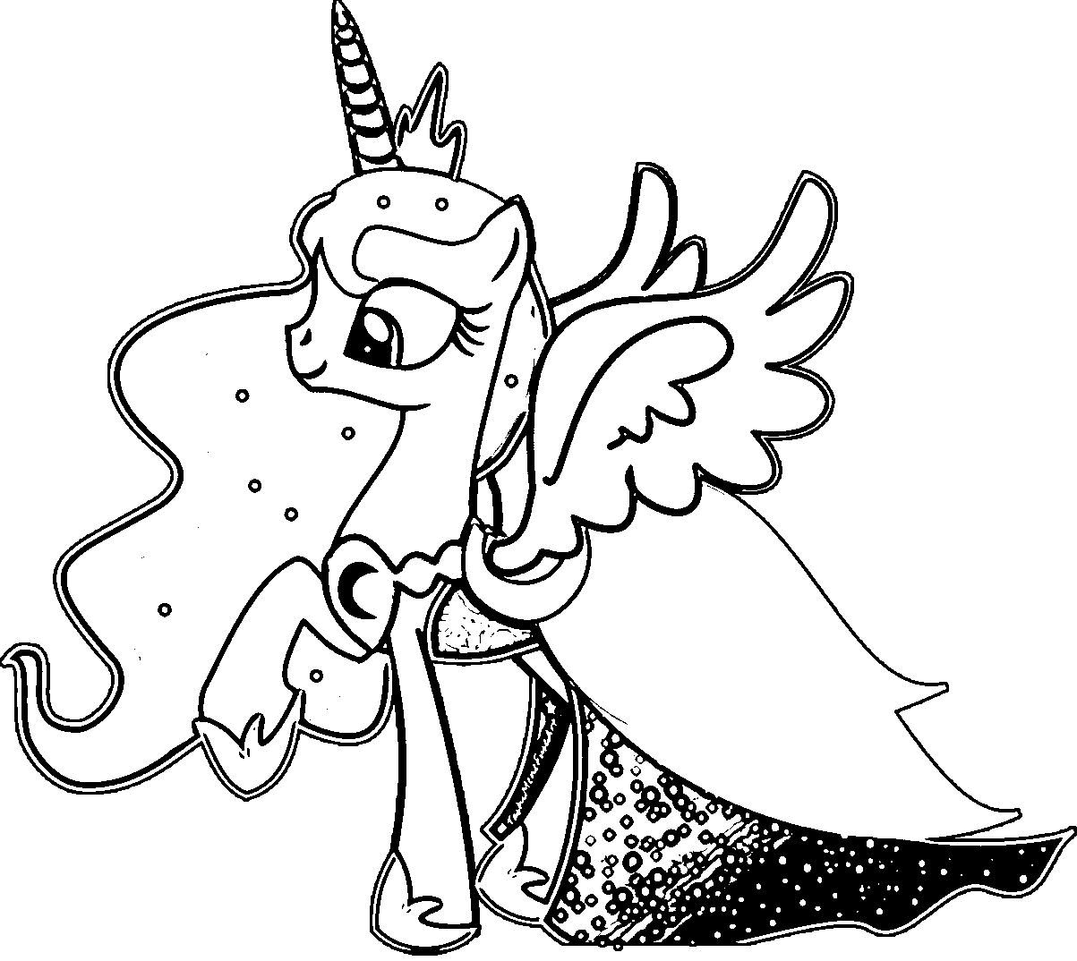 my little pony luna coloring pages - Clip Art Library