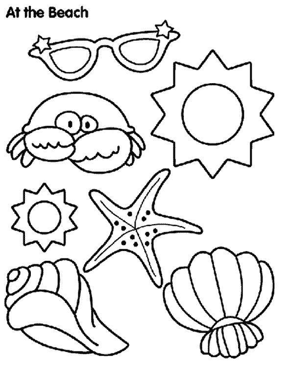 Sun and Sand Coloring Page | crayola.com