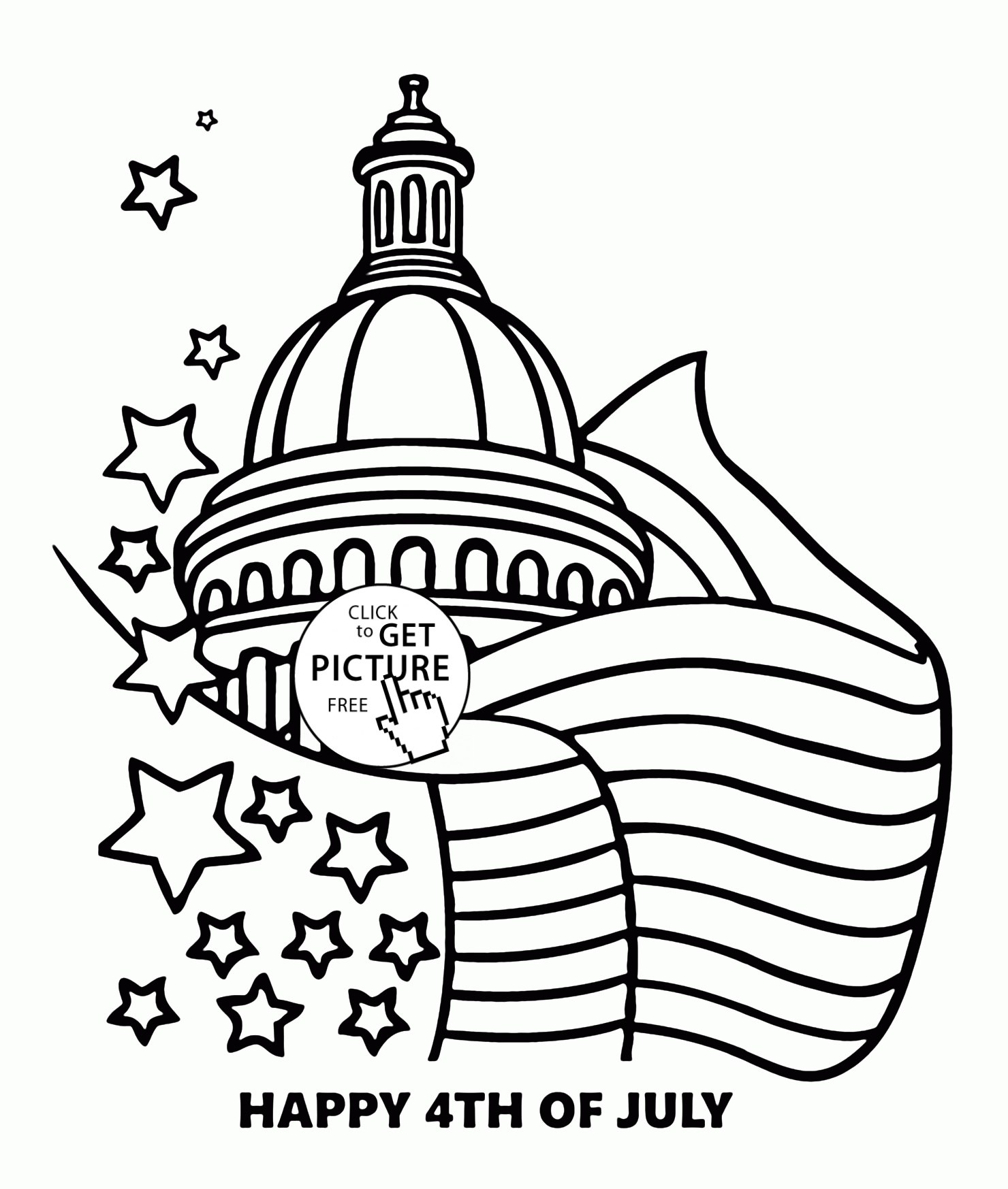 Independence Day of America coloring page for kids, coloring pages ...