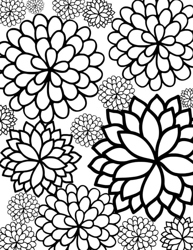 Coloring Pages: Free Printable Geometric Floral Stars Coloring ...