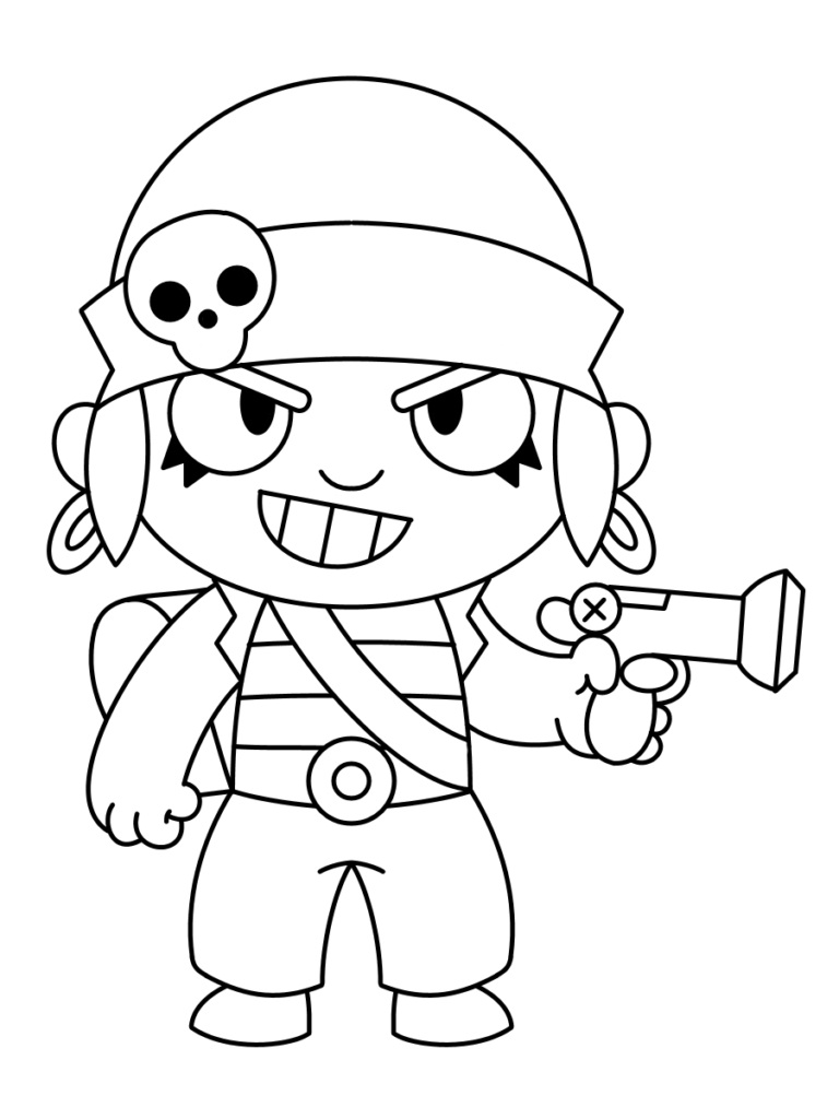 Brawl Stars Penny Coloring Page - Free Printable Coloring Pages for Kids
