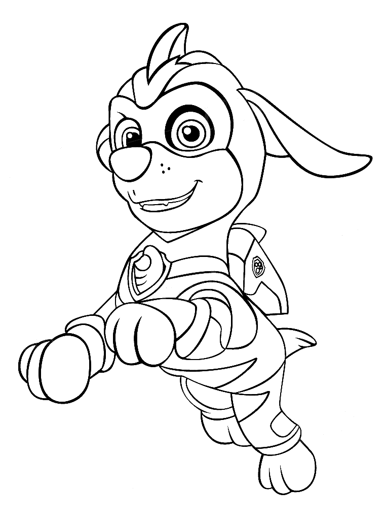 Mighty Zuma Coloring Page