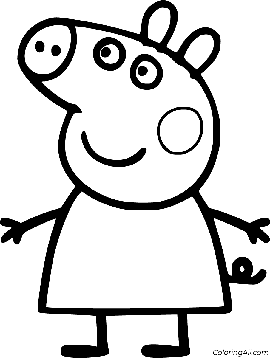 Peppa Pig Coloring Pages - ColoringAll