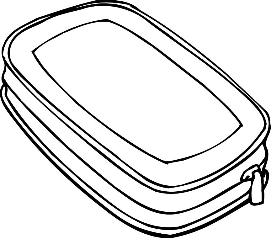 Pencil case coloring page clipart jpg - Clipartix