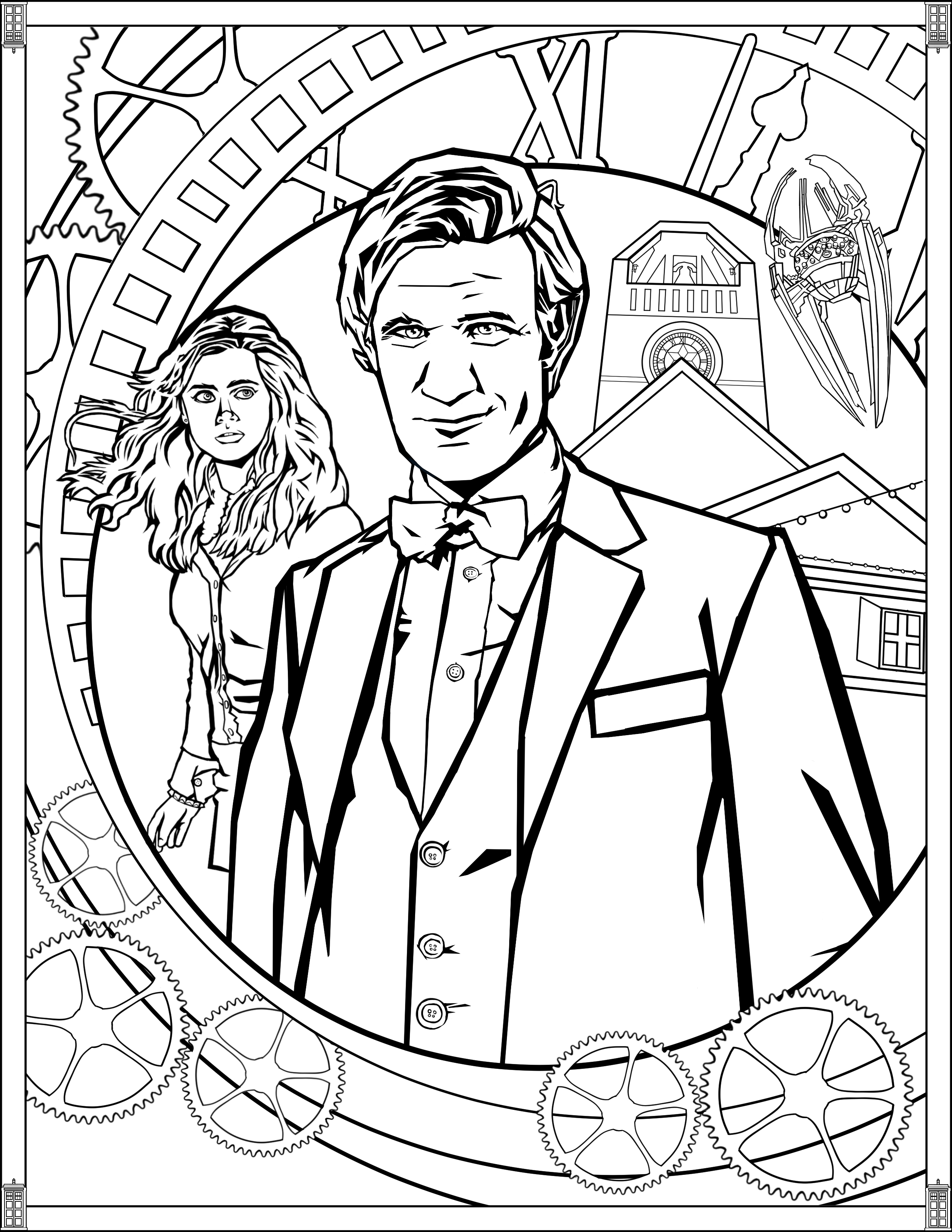 Doctor Who: Wibbly Wobbly Timey Wimey Coloring Pages [Printables] - FUN.com  Blog