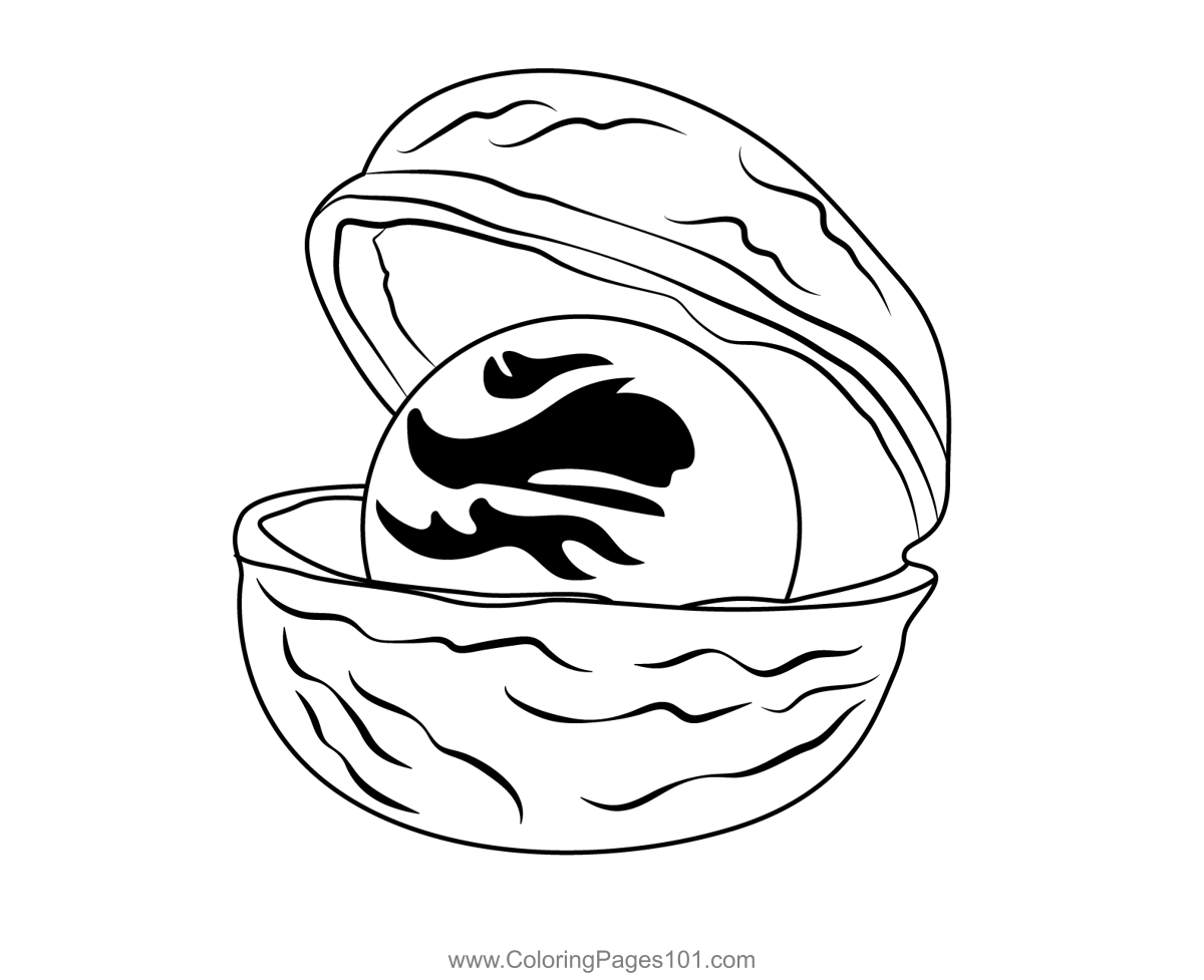 Nutshell Coloring Page for Kids - Free Everyday Objects Printable Coloring  Pages Online for Kids - ColoringPages101.com | Coloring Pages for Kids