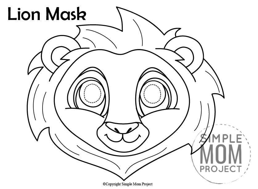 Free Printable Lion Face Mask Craft for Kids - Simple Mom Project