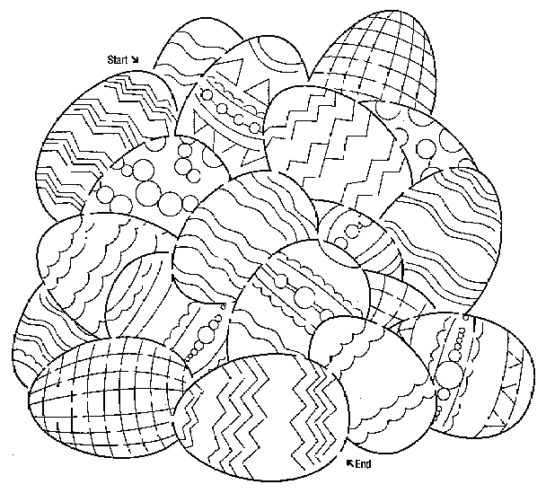 hard easter coloring pages eggsmaze - The Easter Bunny.Org