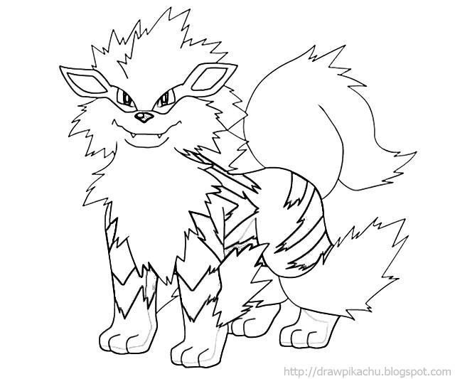 arcanine coloring page - Google Search | Coloriage pokemon, Coloriage