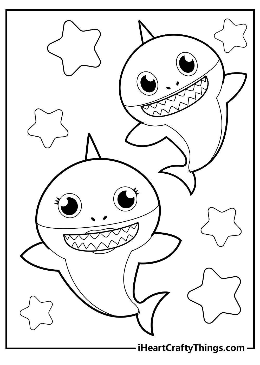 Printable Baby Shark Coloring Pages ...