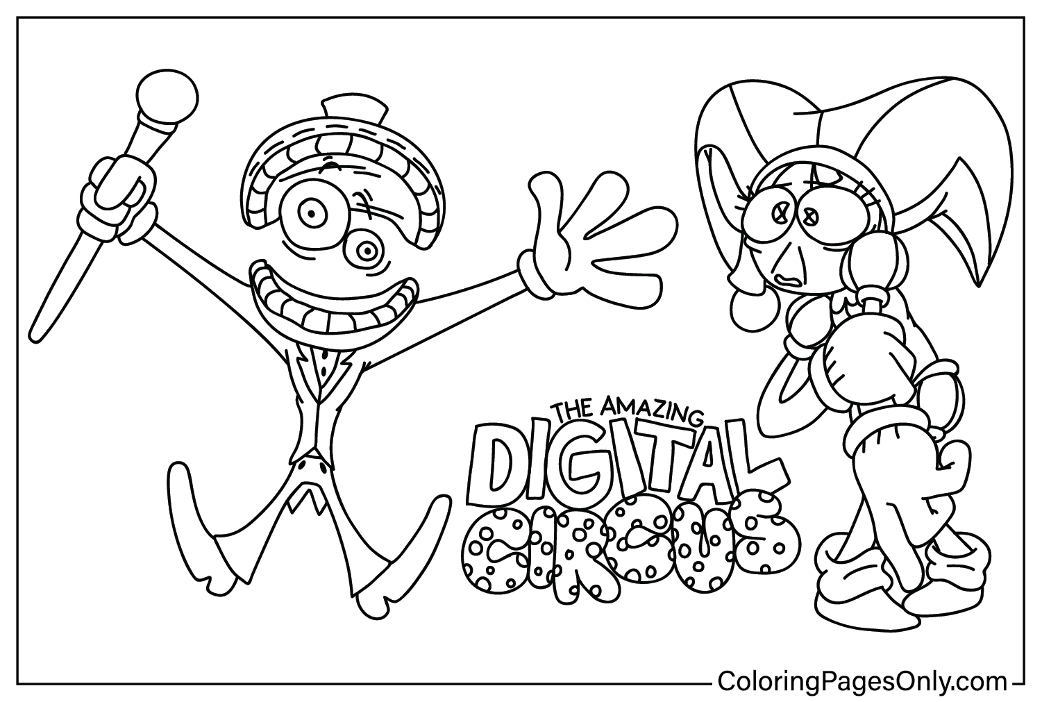Free The Amazing Digital Circus Coloring Page - Free Printable Coloring  Pages