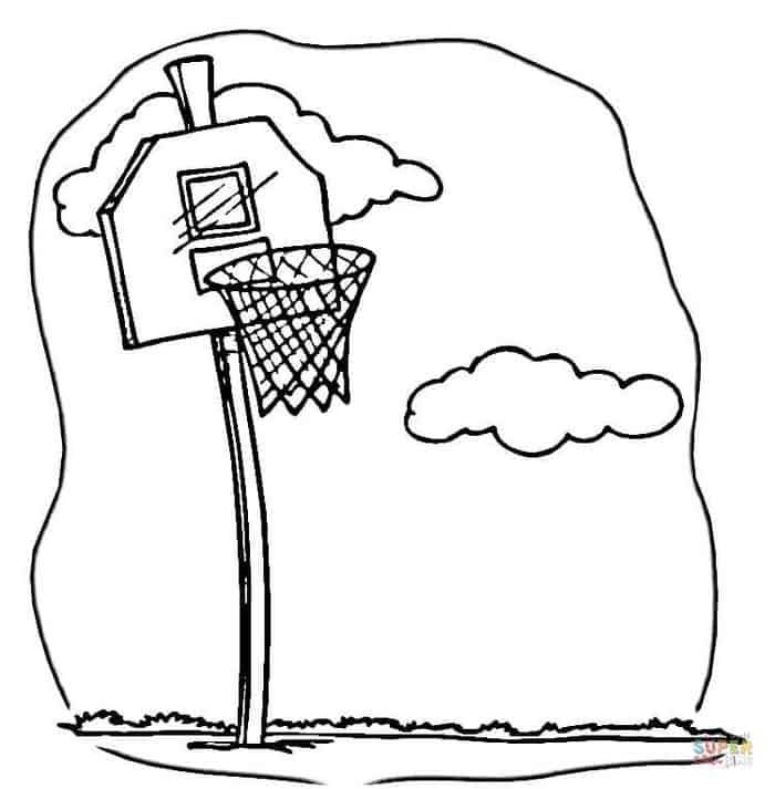 Colorful Basketball Hoop Art