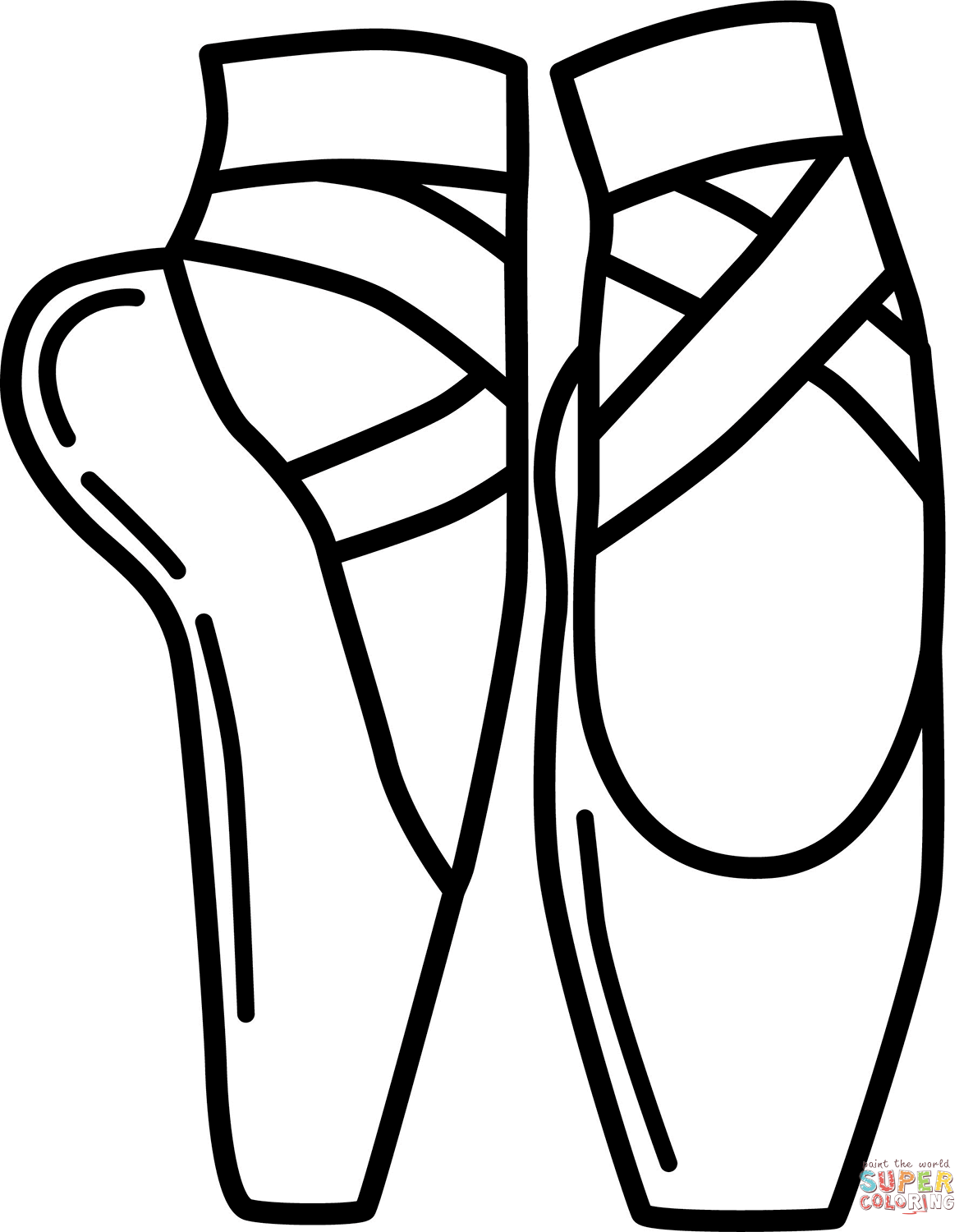 Pointe Shoes coloring page | Free ...