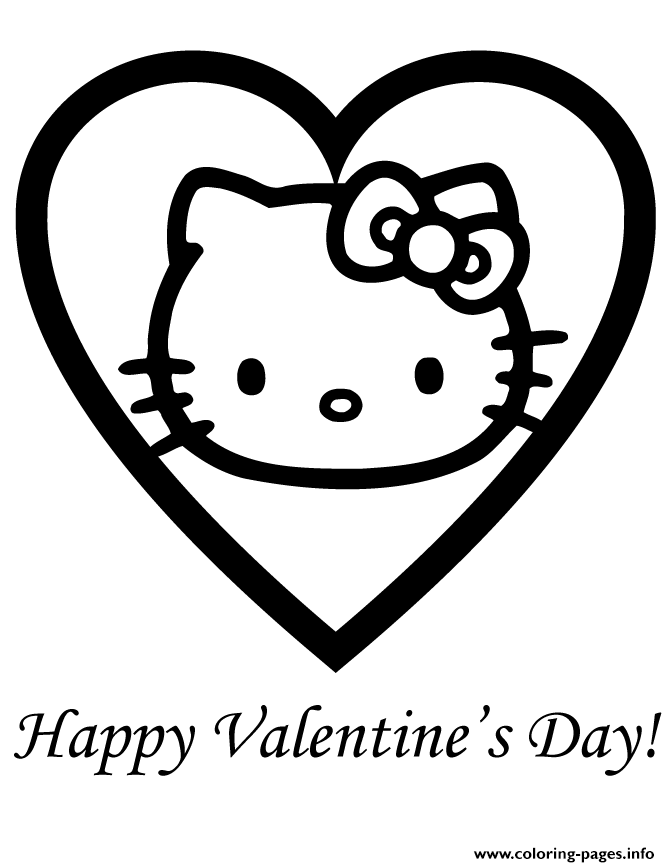 Hello Kitty S Valentines Dayb48a Coloring page Printable