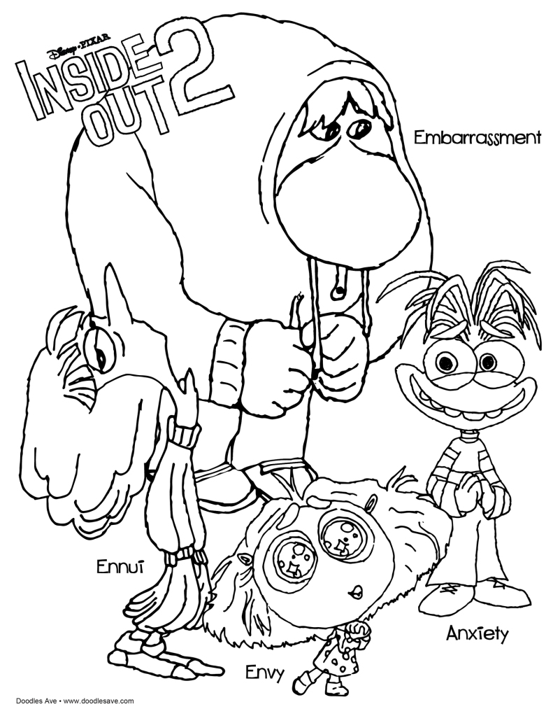 Inside Out coloring page | Doodles Ave