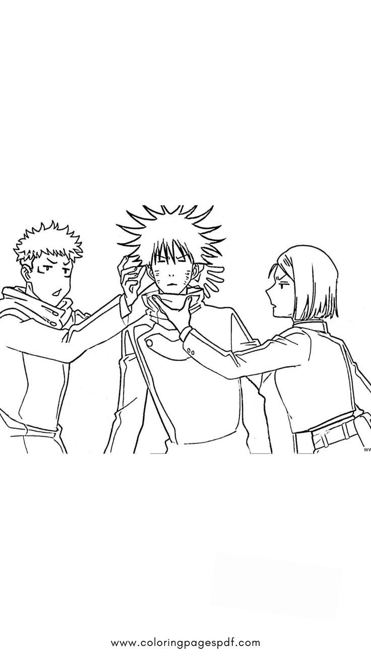 Anime Coloring Page Of Itadori And ...