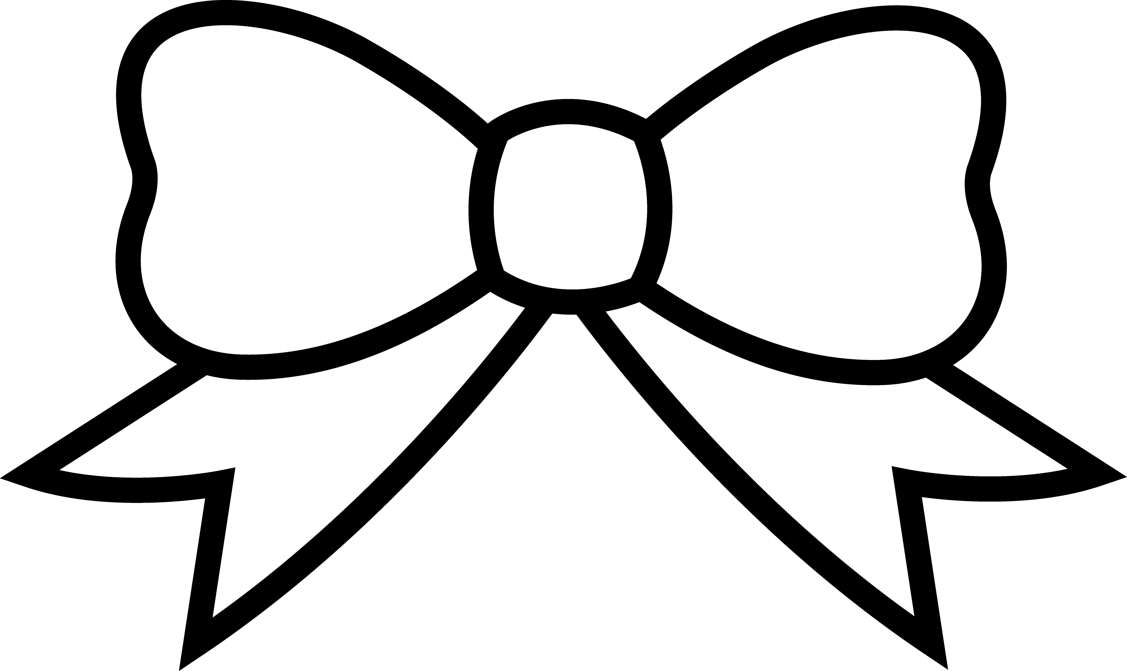 Hair Bow Clip Art Black and White - Get ...