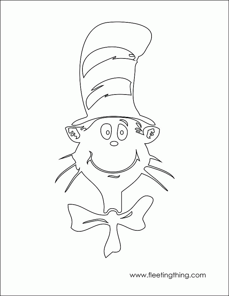 cat in the hat coloring page | Dr. Seuss