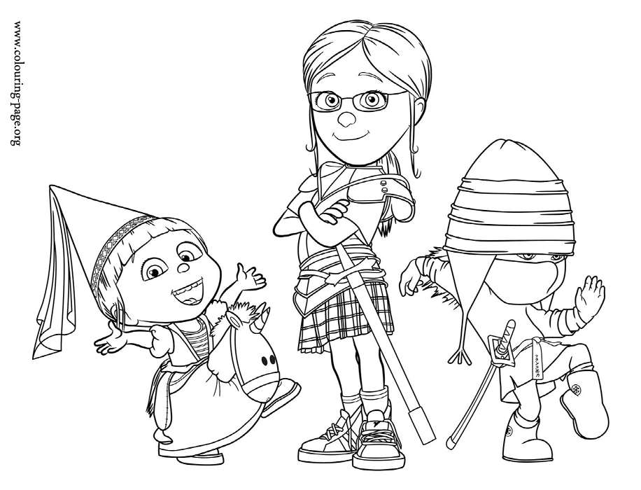 In this amazing Despicable Me 2 coloring page, you can meet the 