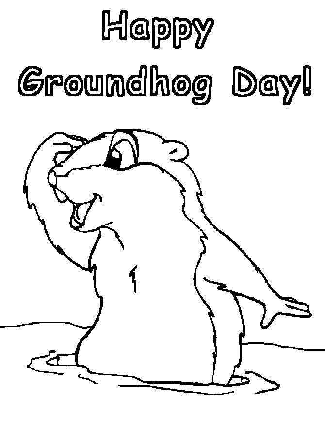 Groundhog's Day Coloring Pages