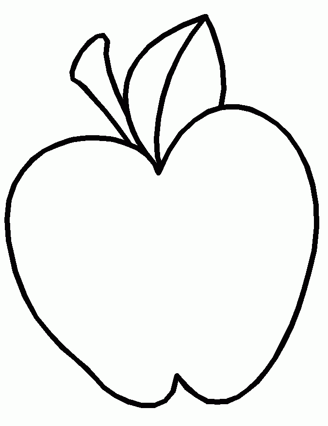 Apple Of Green Red Colored Coloring Pages - Fruit Coloring Pages 